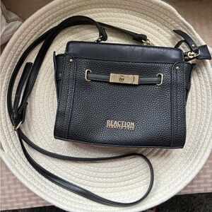 Kenneth Cole Reaction Black Crossbody Bag with Gold Accents